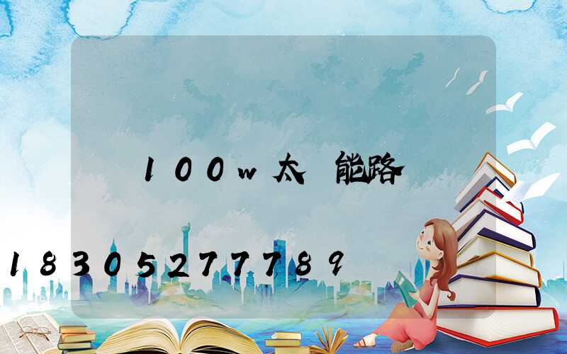 100w太陽能路燈