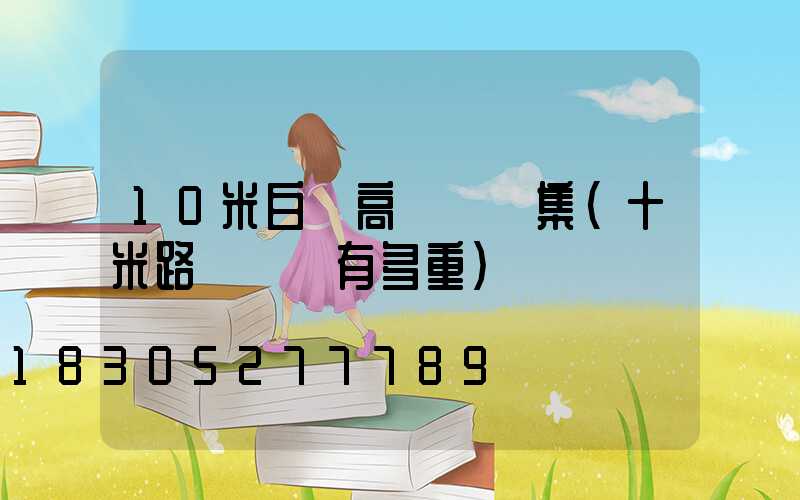 10米白鋼高桿燈圖集(十米路燈鋼桿有多重)