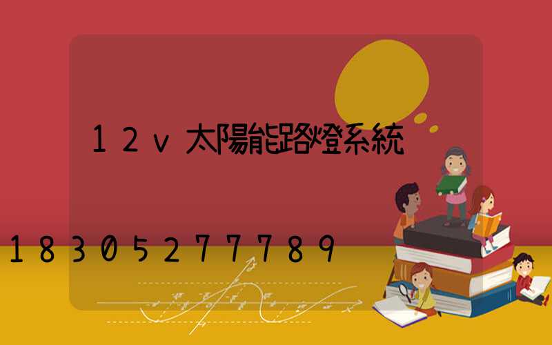 12v太陽能路燈系統