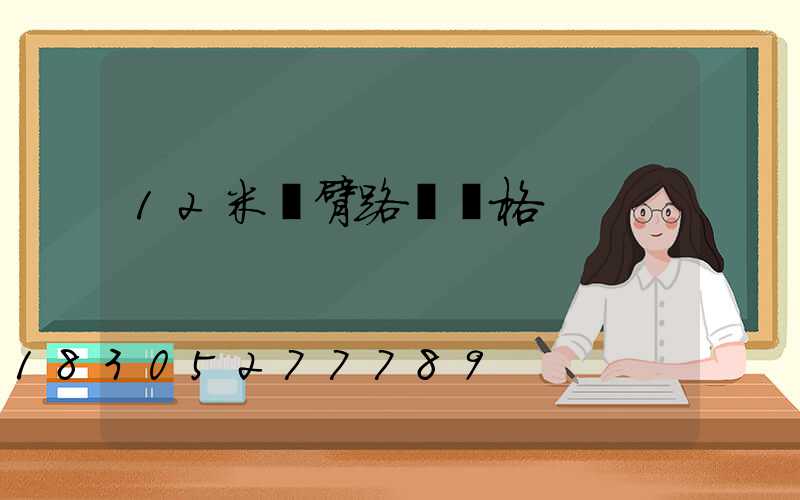 12米雙臂路燈價格