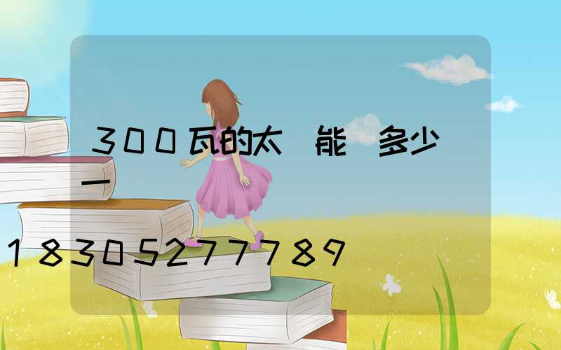 300瓦的太陽能燈多少錢一個