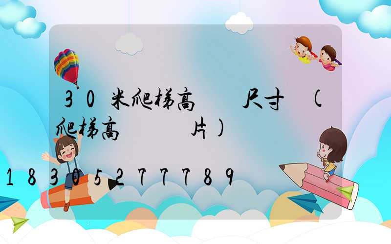 30米爬梯高桿燈尺寸圖(爬梯高桿燈圖片)