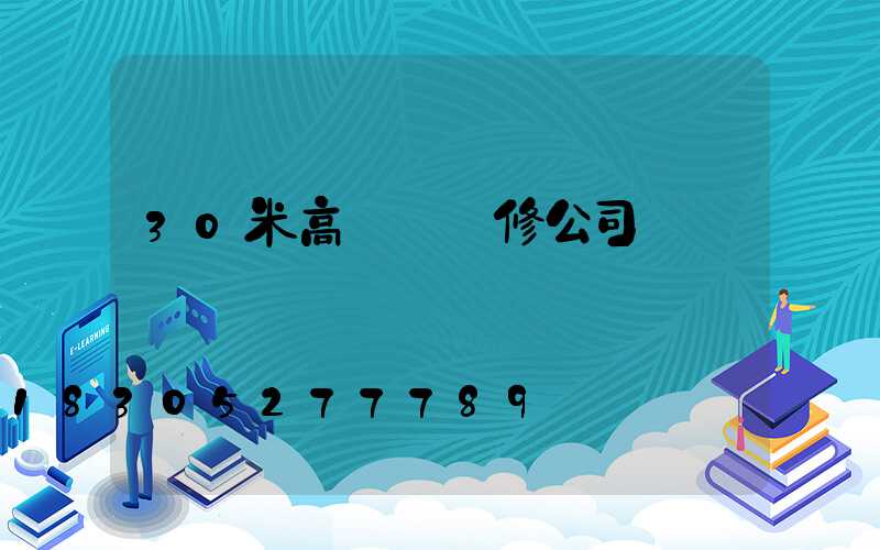 30米高桿燈維修公司
