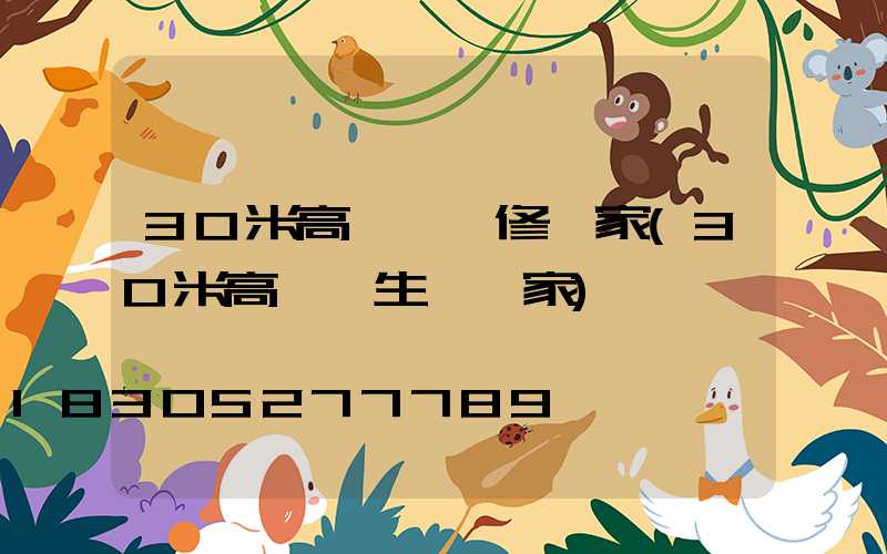 30米高桿燈維修廠家(30米高桿燈生產廠家)