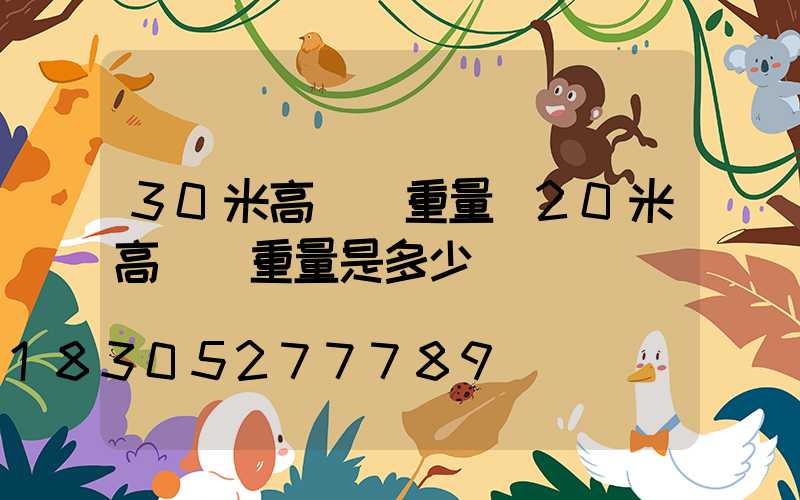 30米高桿燈重量(20米高桿燈重量是多少)