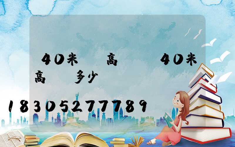 40米碼頭高桿燈(40米高桿燈多少錢)