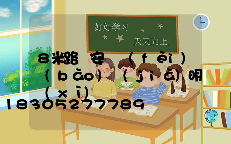 8米路燈安裝費(fèi)報(bào)價(jià)明細(xì)