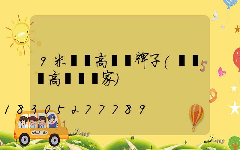 9米廣場高桿燈牌子(廣場燈高桿燈廠家)
