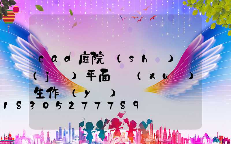 cad庭院設(shè)計(jì)平面圖學(xué)生作業(yè)