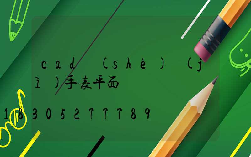 cad設(shè)計(jì)手表平面圖