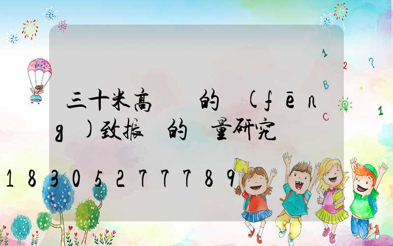 三十米高桿燈的風(fēng)致振動的測量研究