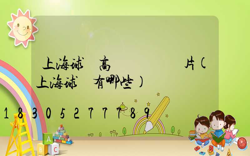 上海球場高桿燈報價圖片(上海球場有哪些)