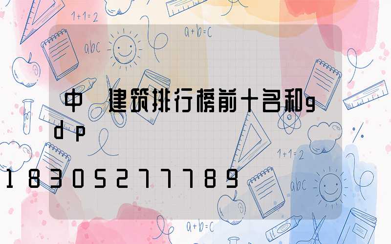 中國建筑排行榜前十名和gdp