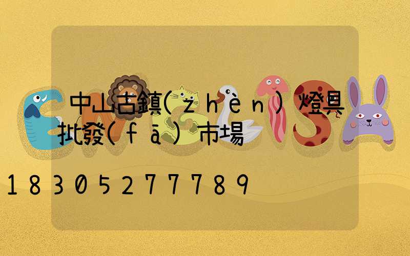 中山古鎮(zhèn)燈具批發(fā)市場