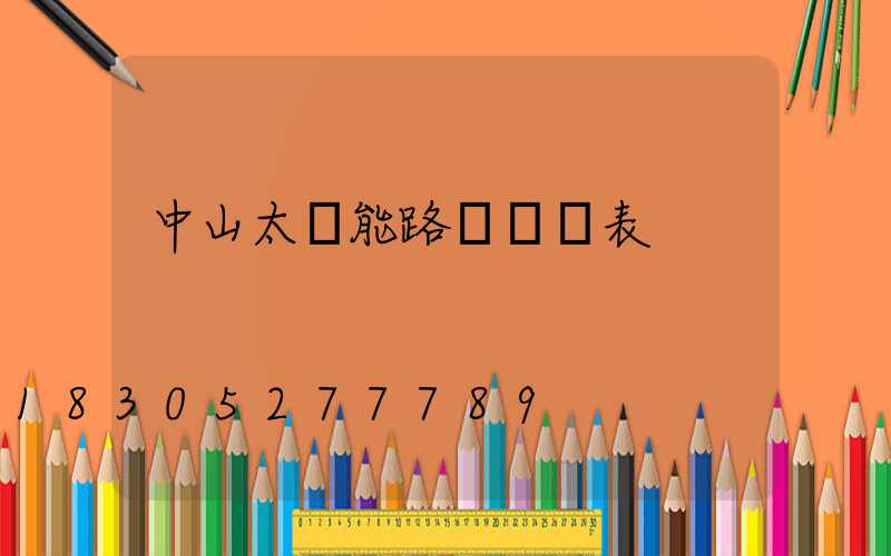 中山太陽能路燈報價表