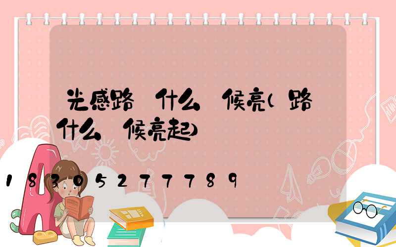 光感路燈什么時候亮(路燈什么時候亮起)