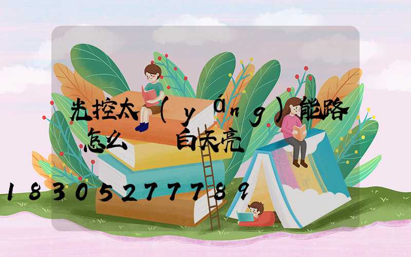 光控太陽(yáng)能路燈怎么讓燈白天亮