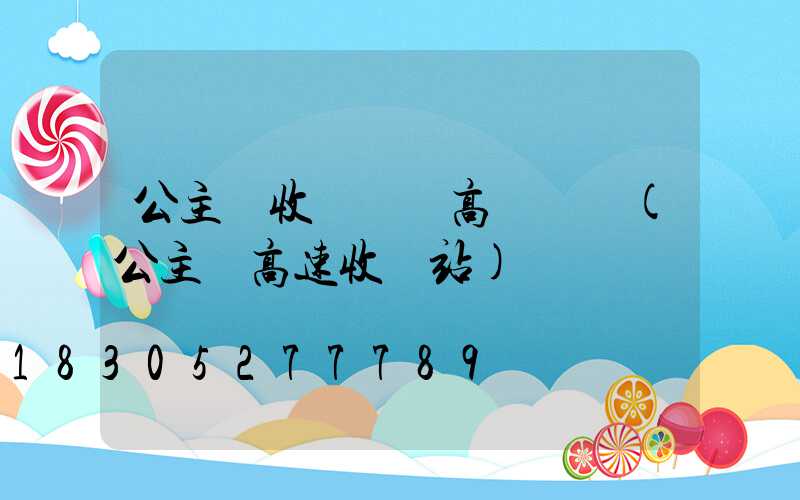 公主嶺收費廣場高桿燈廠(公主嶺高速收費站)