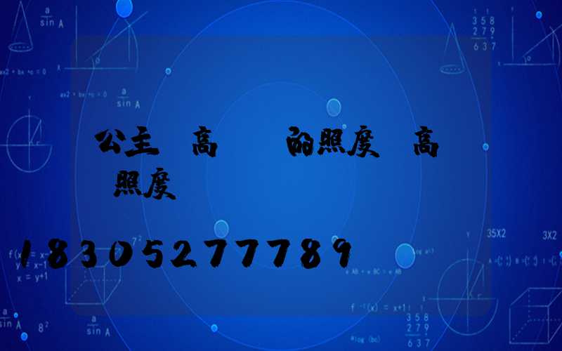 公主嶺高桿燈的照度(高桿燈照度標(biāo)準(zhǔn))