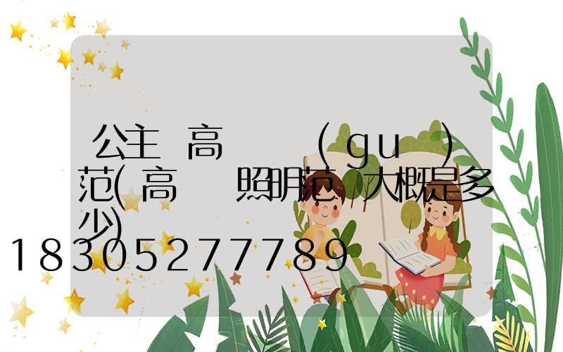 公主嶺高桿燈規(guī)范(高桿燈照明范圍大概是多少)