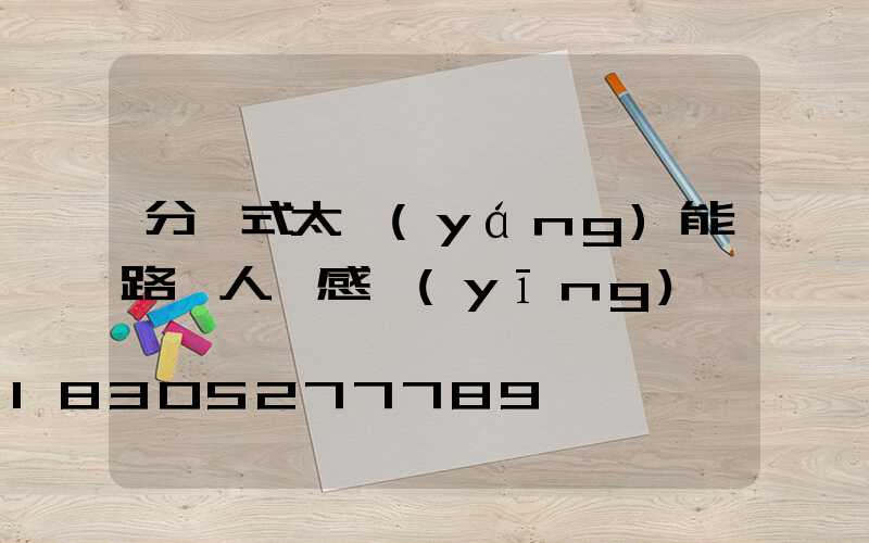 分體式太陽(yáng)能路燈人體感應(yīng)