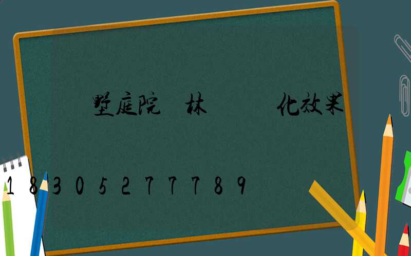別墅庭院園林設計綠化效果圖