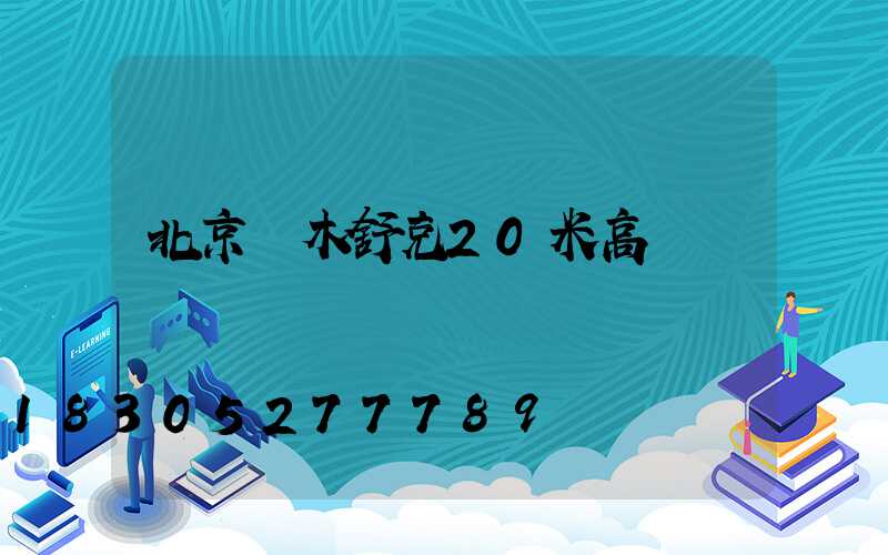 北京圖木舒克20米高桿燈