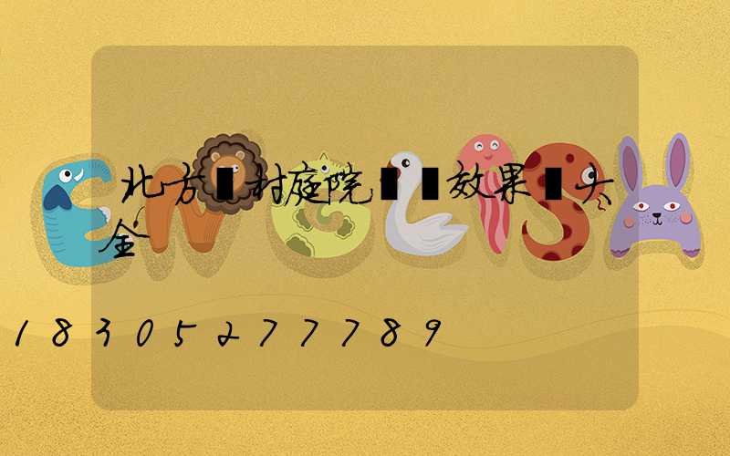 北方農村庭院設計效果圖大全