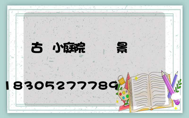 古風小庭院設計實景圖