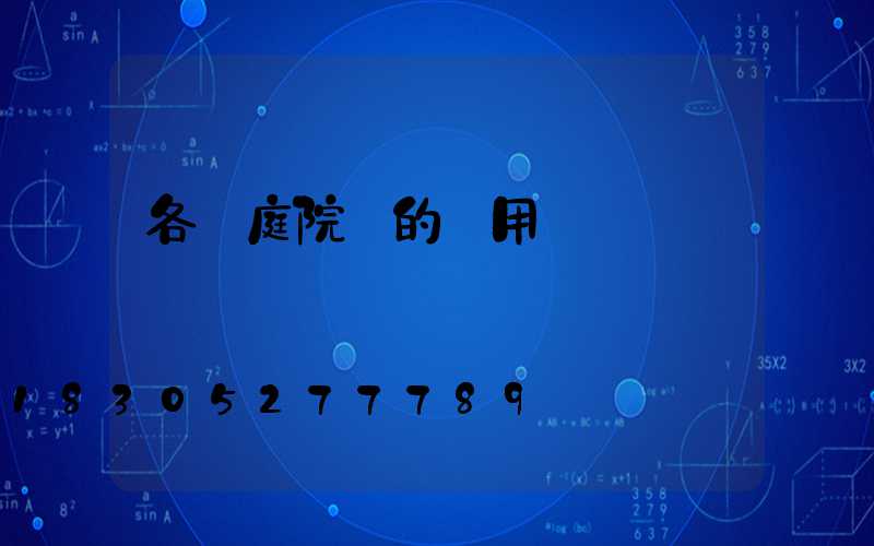 各種庭院燈的應用