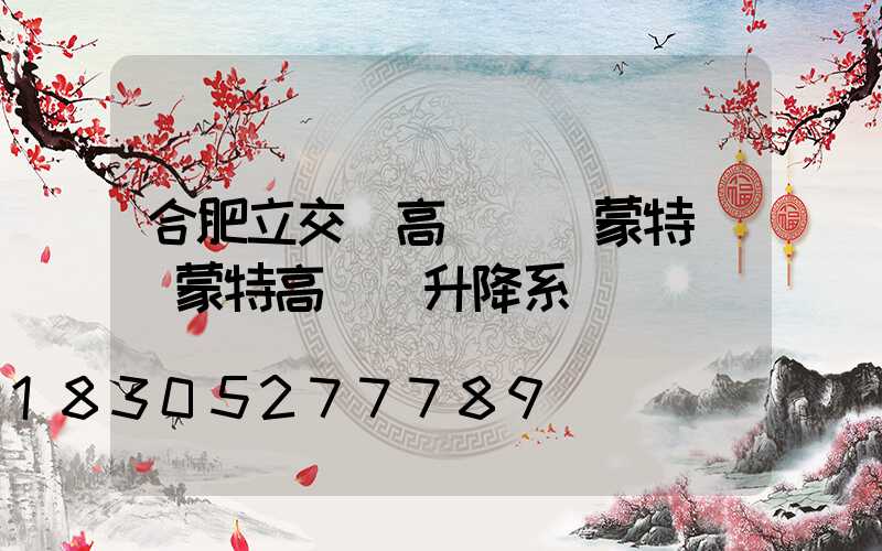 合肥立交橋高桿燈維蒙特(維蒙特高桿燈升降系統)