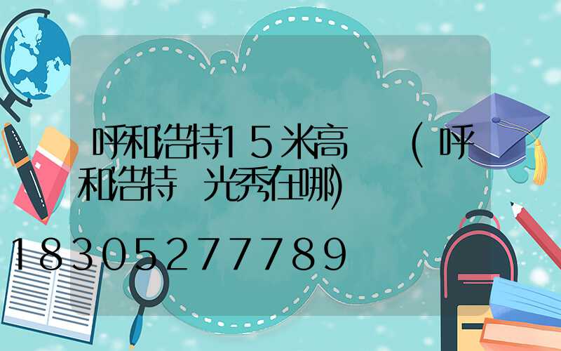 呼和浩特15米高桿燈(呼和浩特燈光秀在哪)