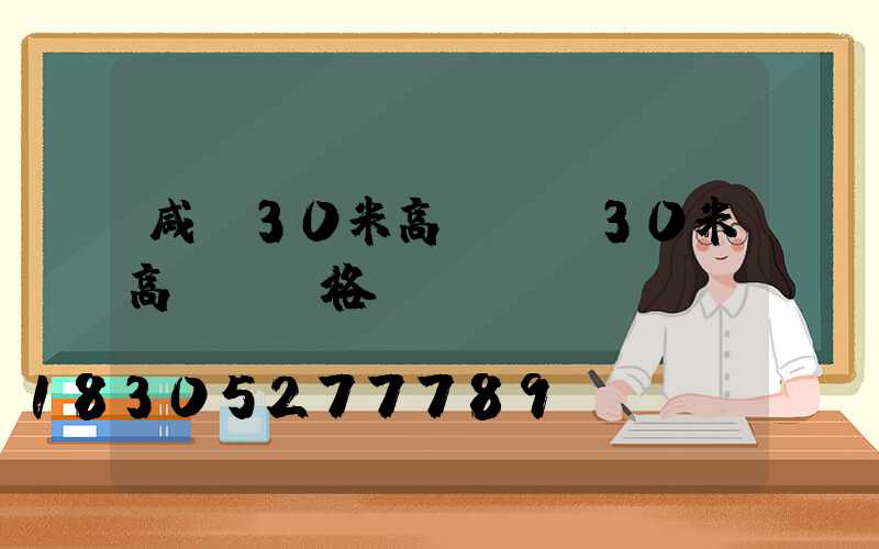 咸寧30米高桿燈(30米高桿燈價格)