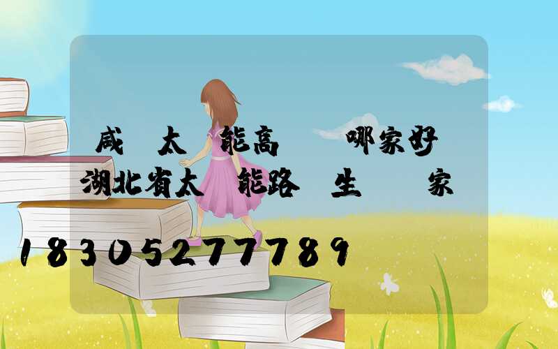 咸寧太陽能高桿燈哪家好(湖北省太陽能路燈生產廠家)