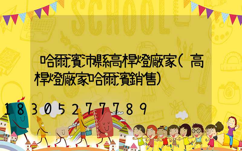 哈爾濱沛縣高桿燈廠家(高桿燈廠家哈爾濱銷售)