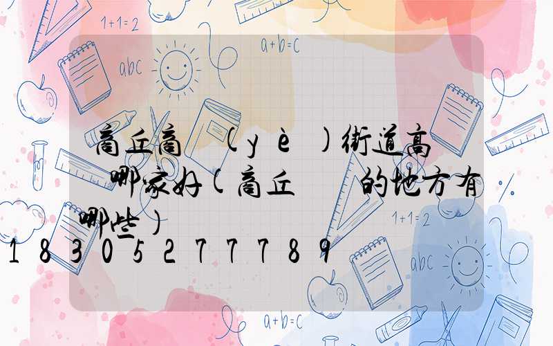 商丘商業(yè)街道高桿燈哪家好(商丘賣燈的地方有哪些)