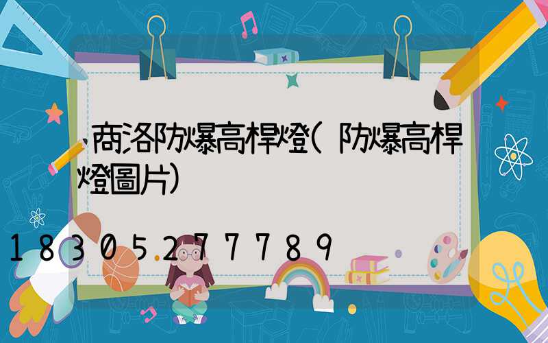 商洛防爆高桿燈(防爆高桿燈圖片)
