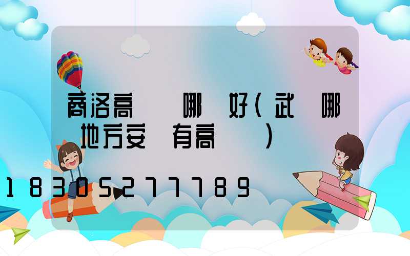 商洛高桿燈哪個好(武漢哪個地方安裝有高桿燈)