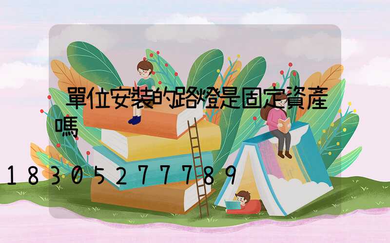 單位安裝的路燈是固定資產嗎