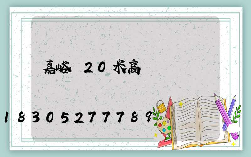 嘉峪關20米高桿燈