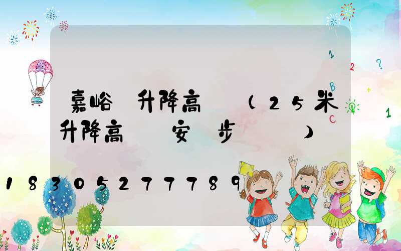 嘉峪關升降高桿燈(25米升降高桿燈安裝步驟視頻)