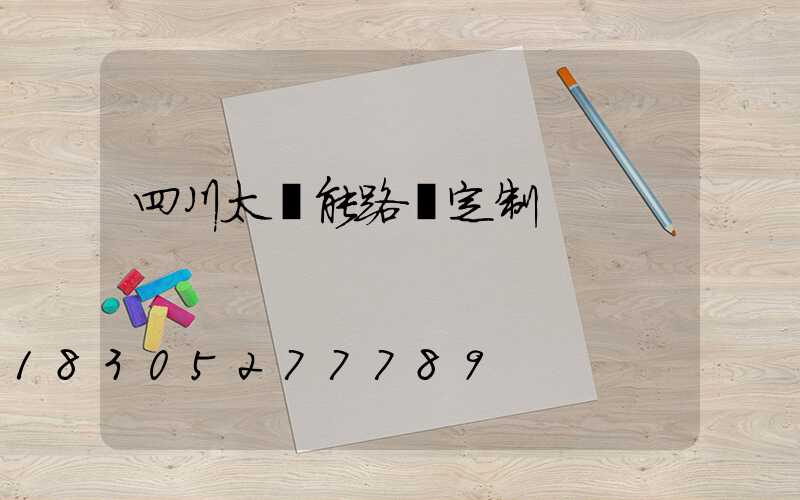 四川太陽能路燈定制