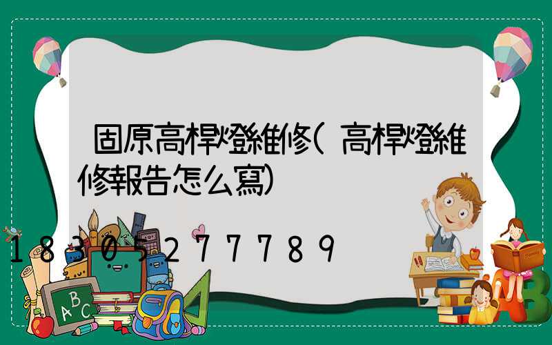 固原高桿燈維修(高桿燈維修報告怎么寫)