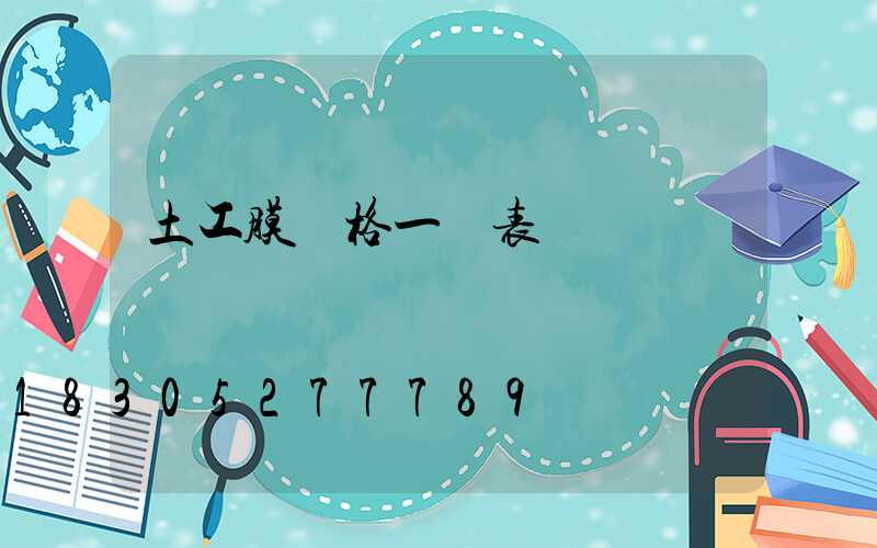 土工膜價格一覽表