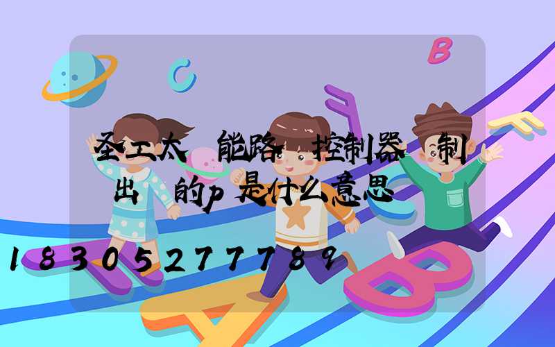 圣工太陽能路燈控制器調制時出現的p是什么意思