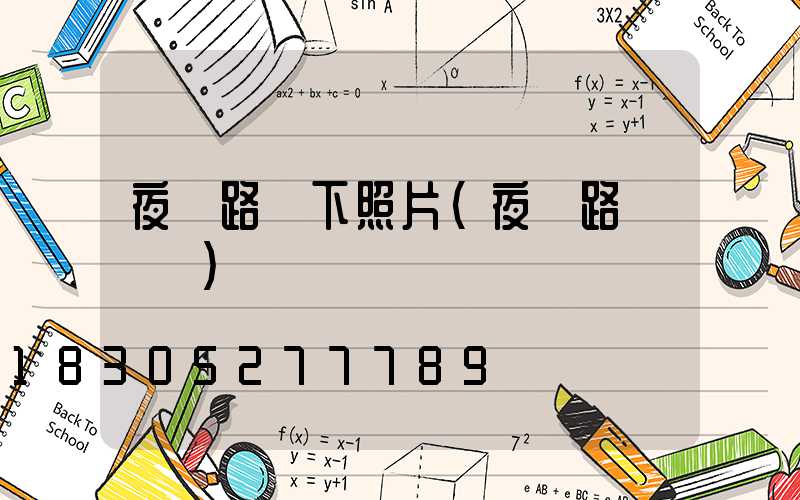 夜間路燈下照片(夜間路燈視頻)