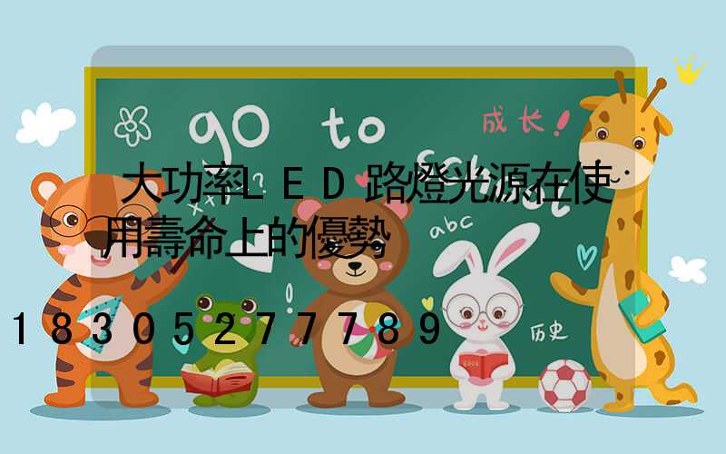 大功率LED路燈光源在使用壽命上的優勢