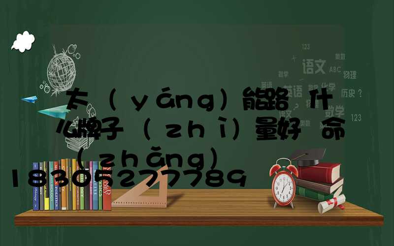太陽(yáng)能路燈什么牌子質(zhì)量好壽命長(zhǎng)