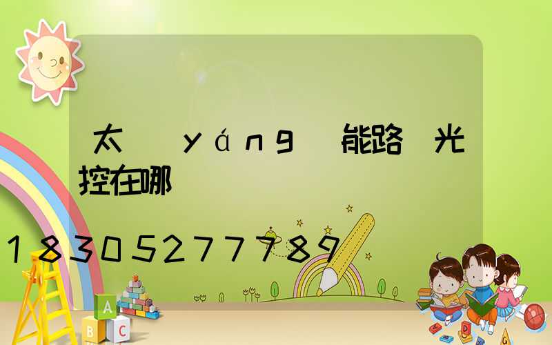 太陽(yáng)能路燈光控在哪