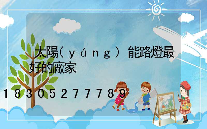 太陽(yáng)能路燈最好的廠家